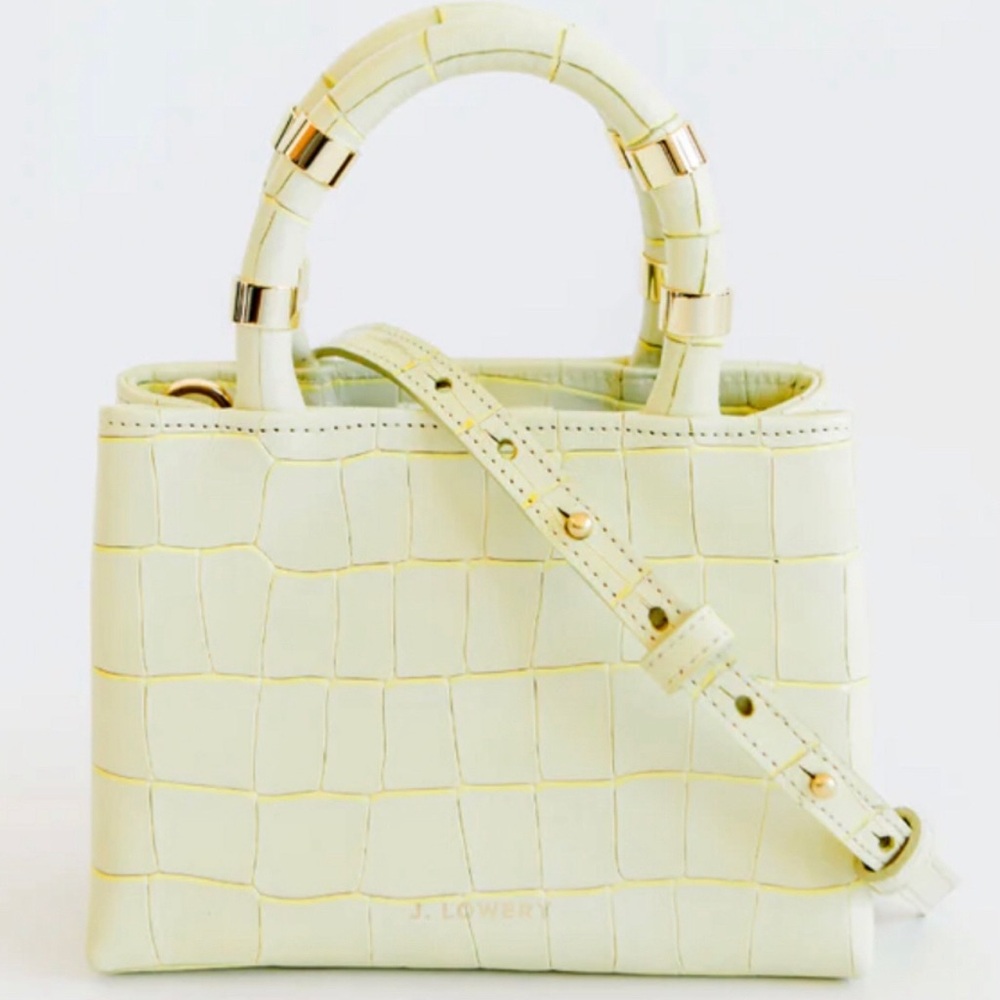 J. Lowery Yellow Croc Mini William Purse